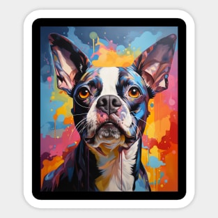 Boston Terrier Pop Art Sticker